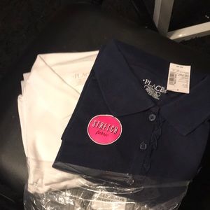 Girls polos. Package of 4. Children’s Place, 2 white 2 navy blue